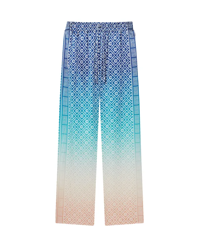 Jacquard Gradient Silk Trousers sold by Casablanca