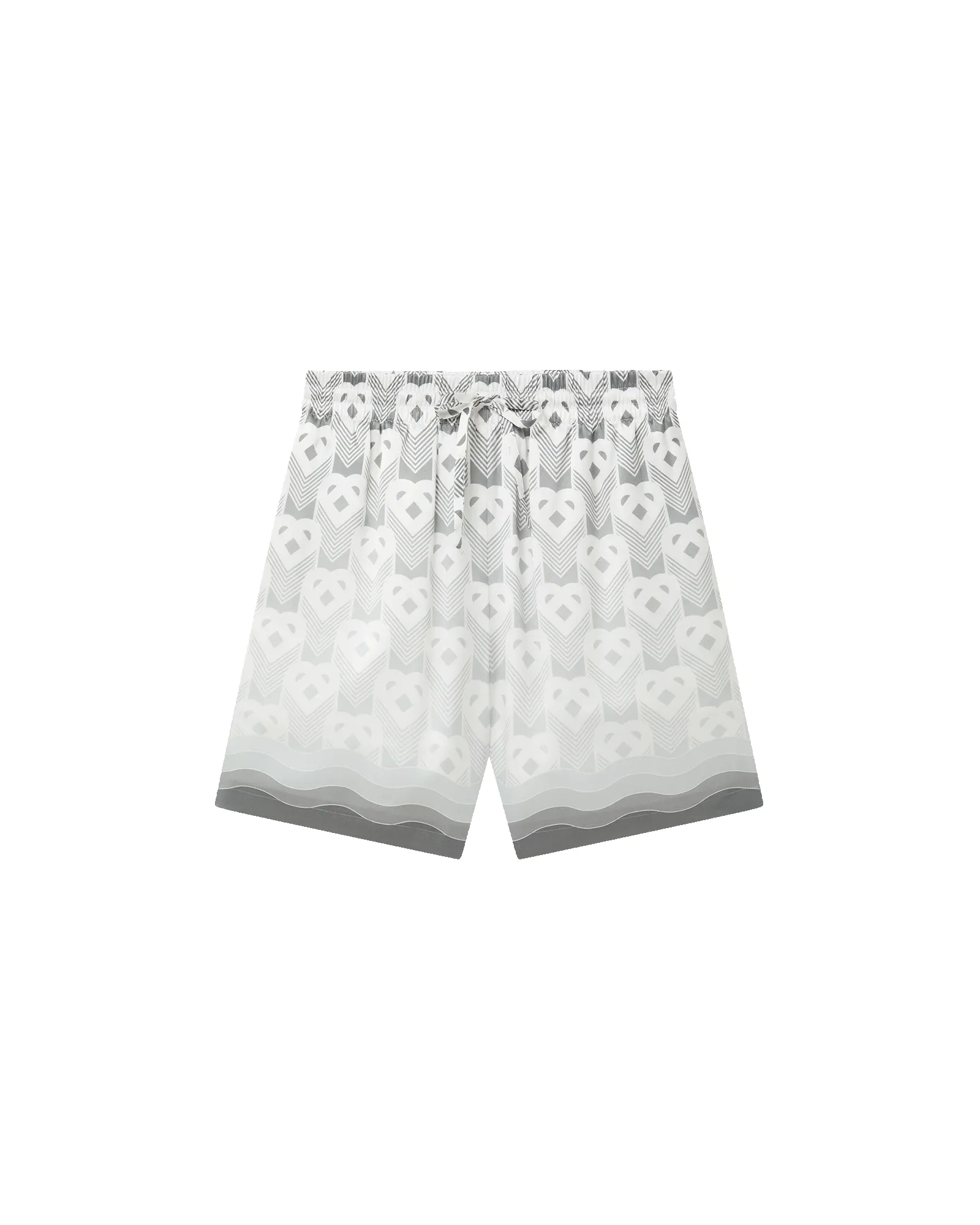 Gradient Heart Monogram Silk Shorts sold by Casablanca