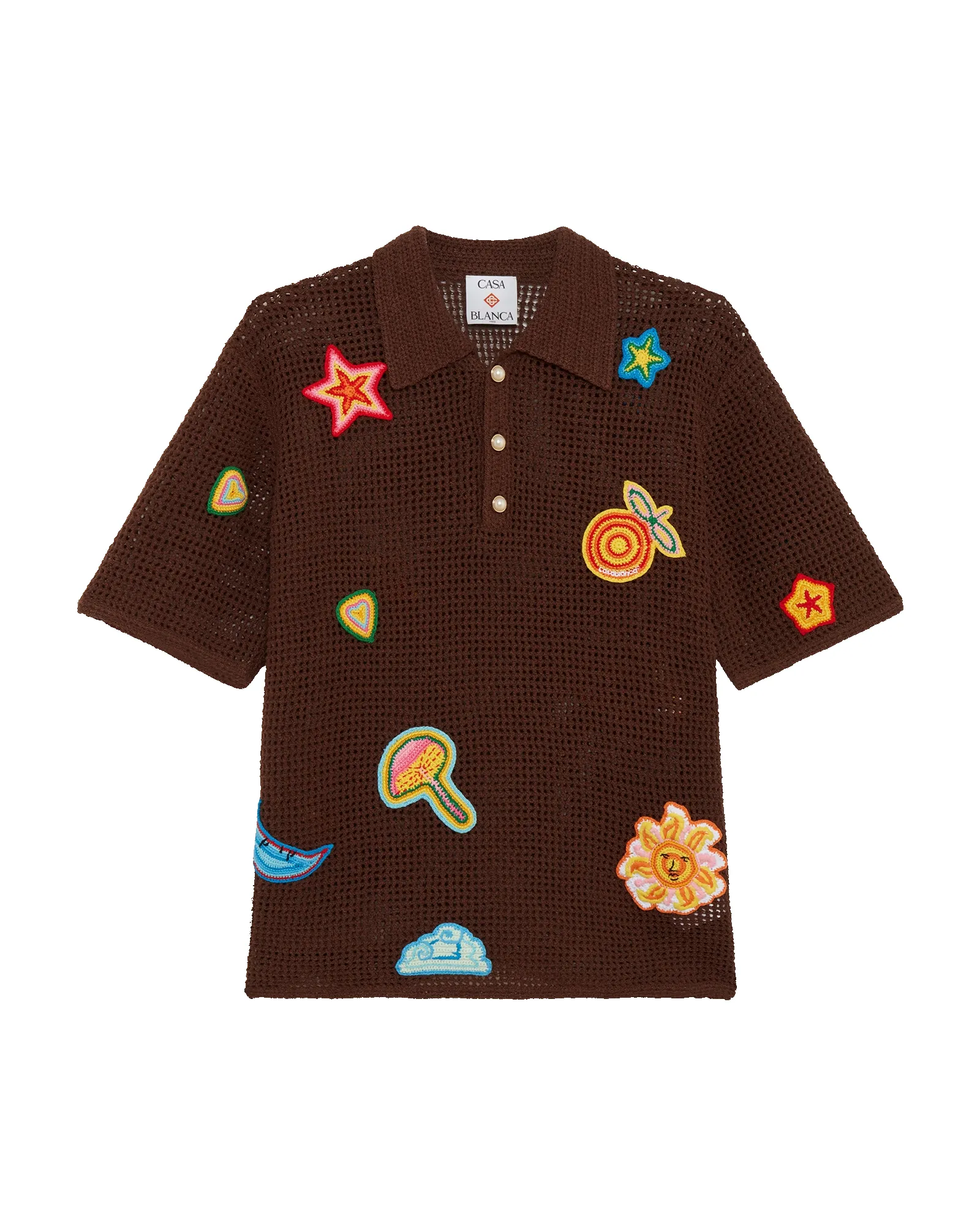 Motif Crochet Polo Shirt sold by Casablanca