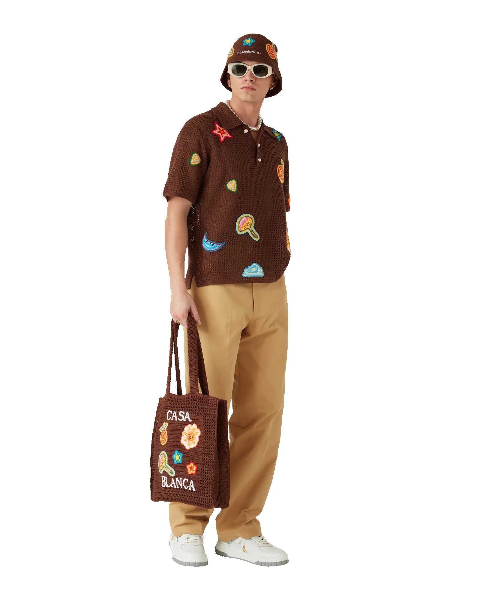 Motif Crochet Polo Shirt sold by Casablanca product image thumbnail 2