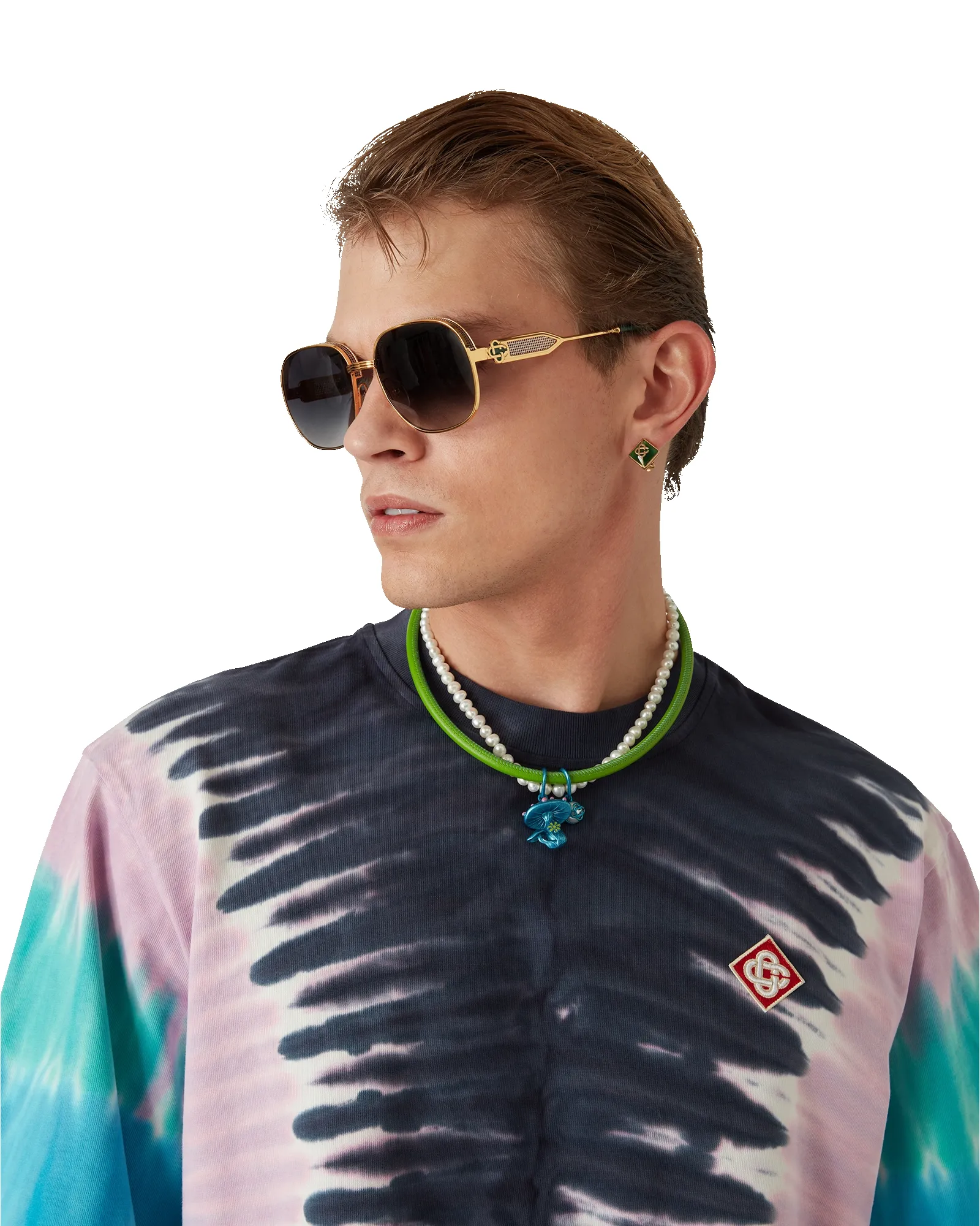 Gradient Tie Dye Short Sleeve T-Shirt sold by Casablanca product image thumbnail 4