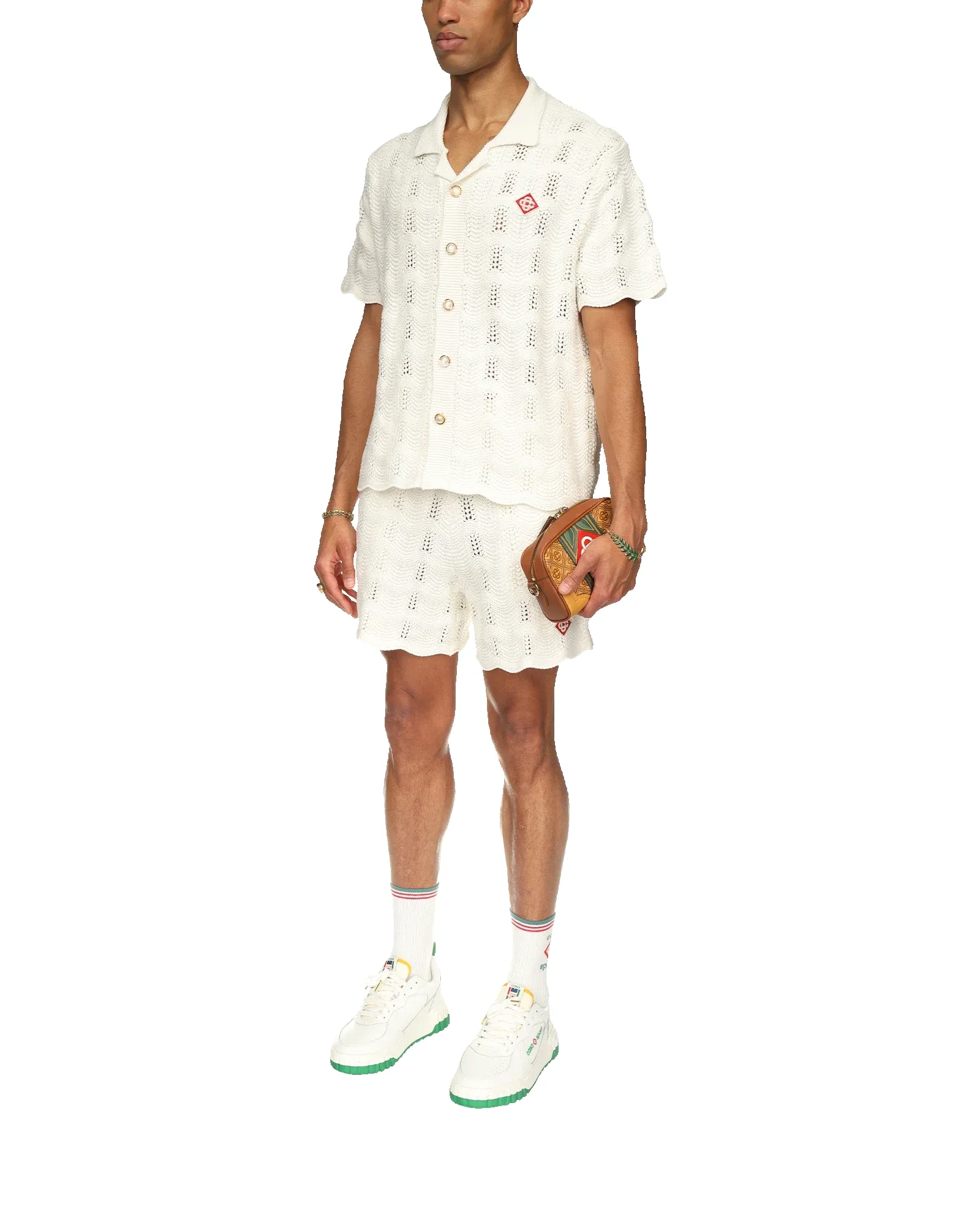 Wavy Short Sleeve Crochet Shirt sold by Casablanca product image thumbnail 3