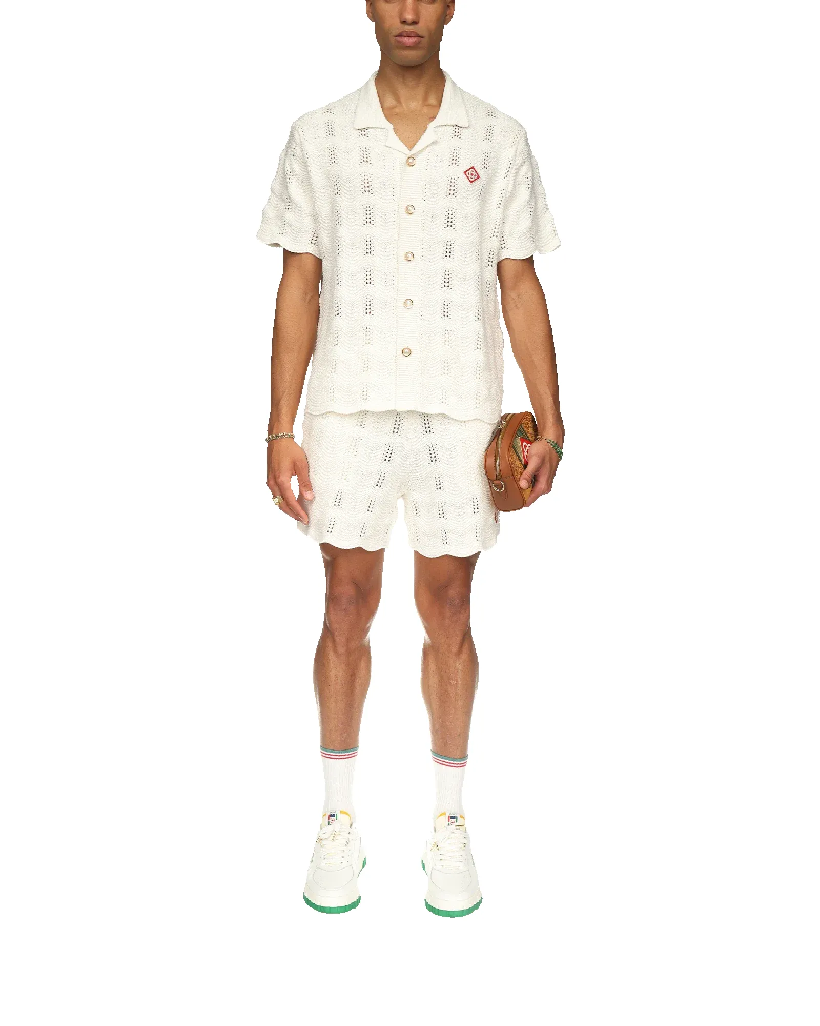 Wavy Short Sleeve Crochet Shirt sold by Casablanca product image thumbnail 2