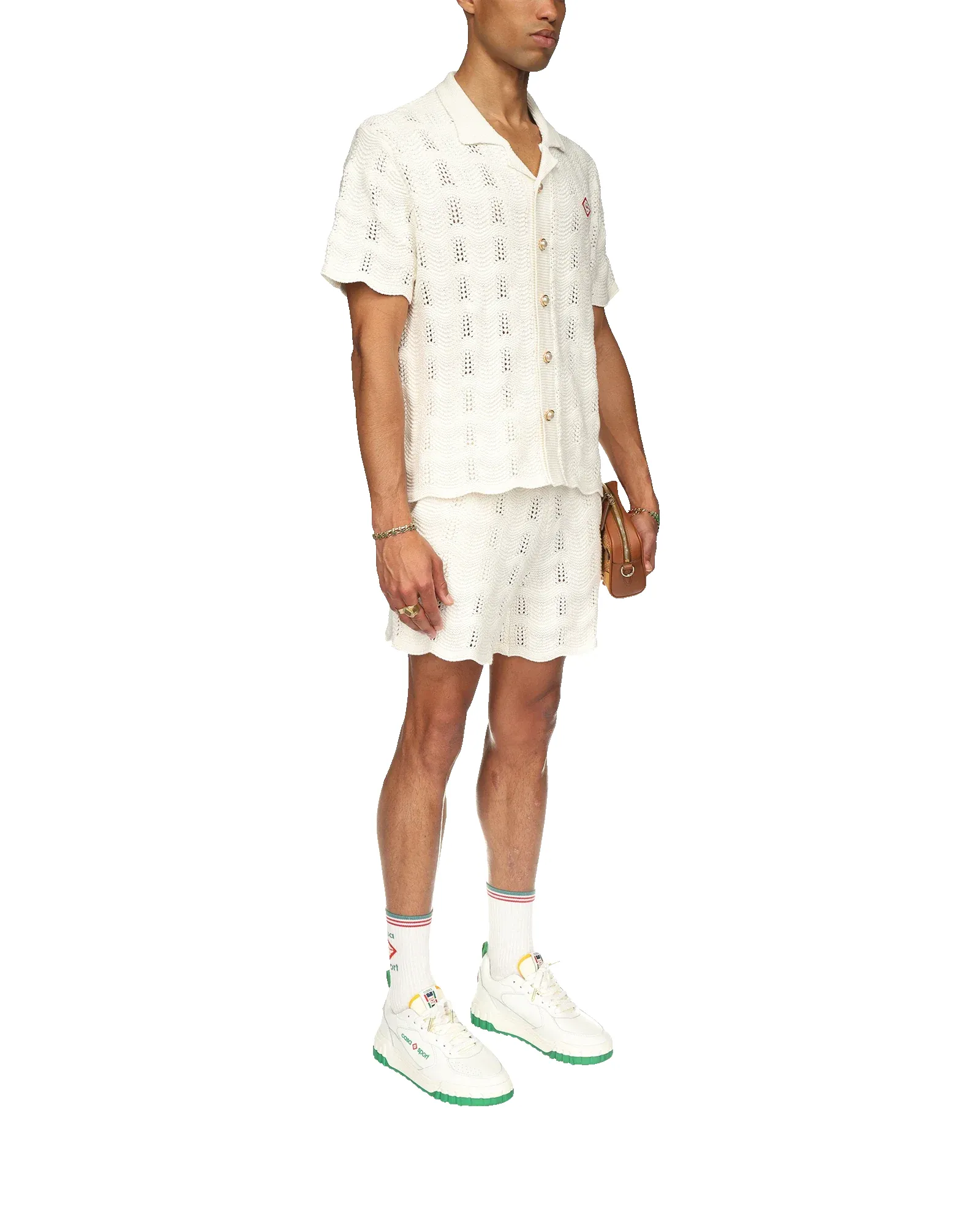 Wavy Short Sleeve Crochet Shirt sold by Casablanca product image thumbnail 5