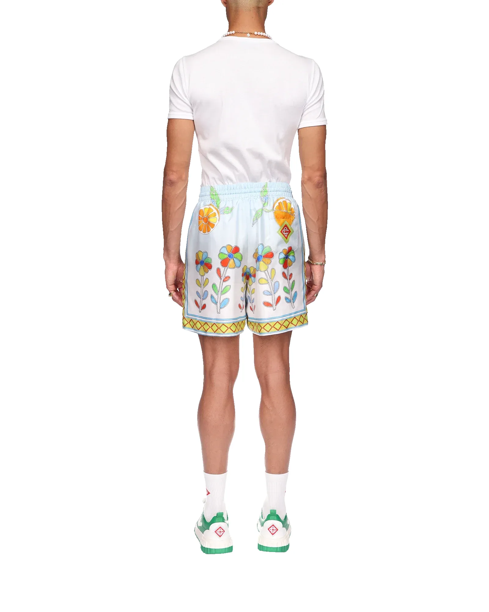 Yoruba Flowers Silk Shorts sold by Casablanca product image thumbnail 4