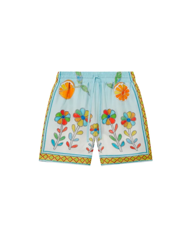 Yoruba Flowers Silk Shorts sold by Casablanca