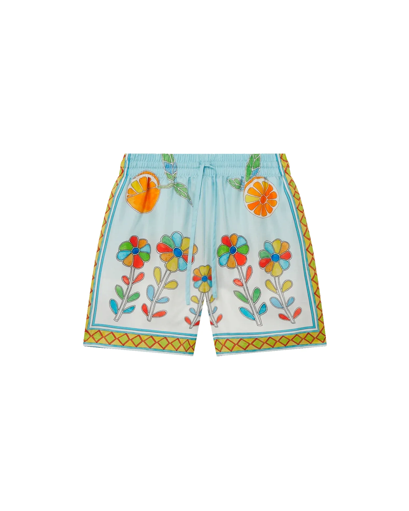 Yoruba Flowers Silk Shorts sold by Casablanca