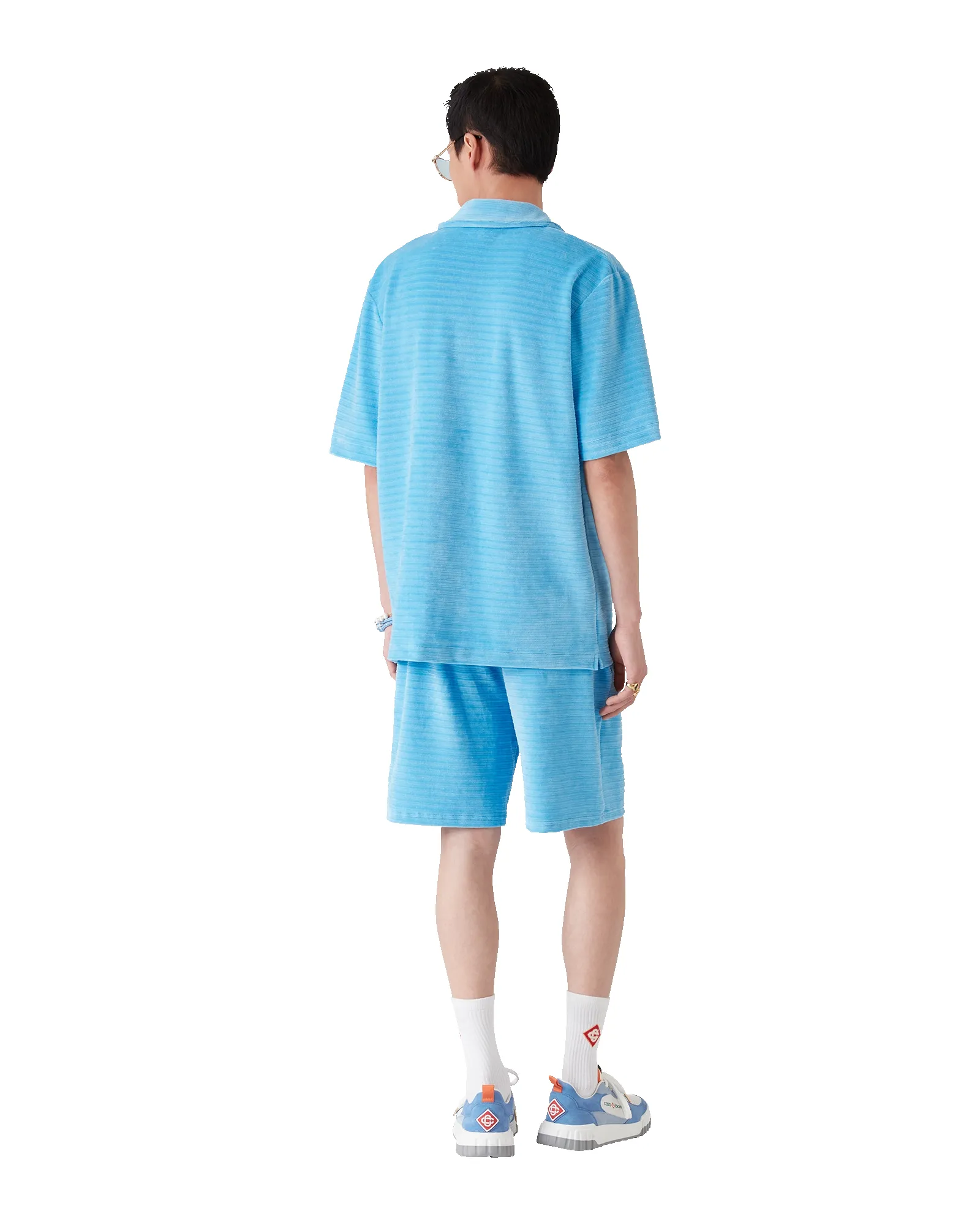 Velour Short Sleeve Stripe Shirt sold by Casablanca product image thumbnail 3