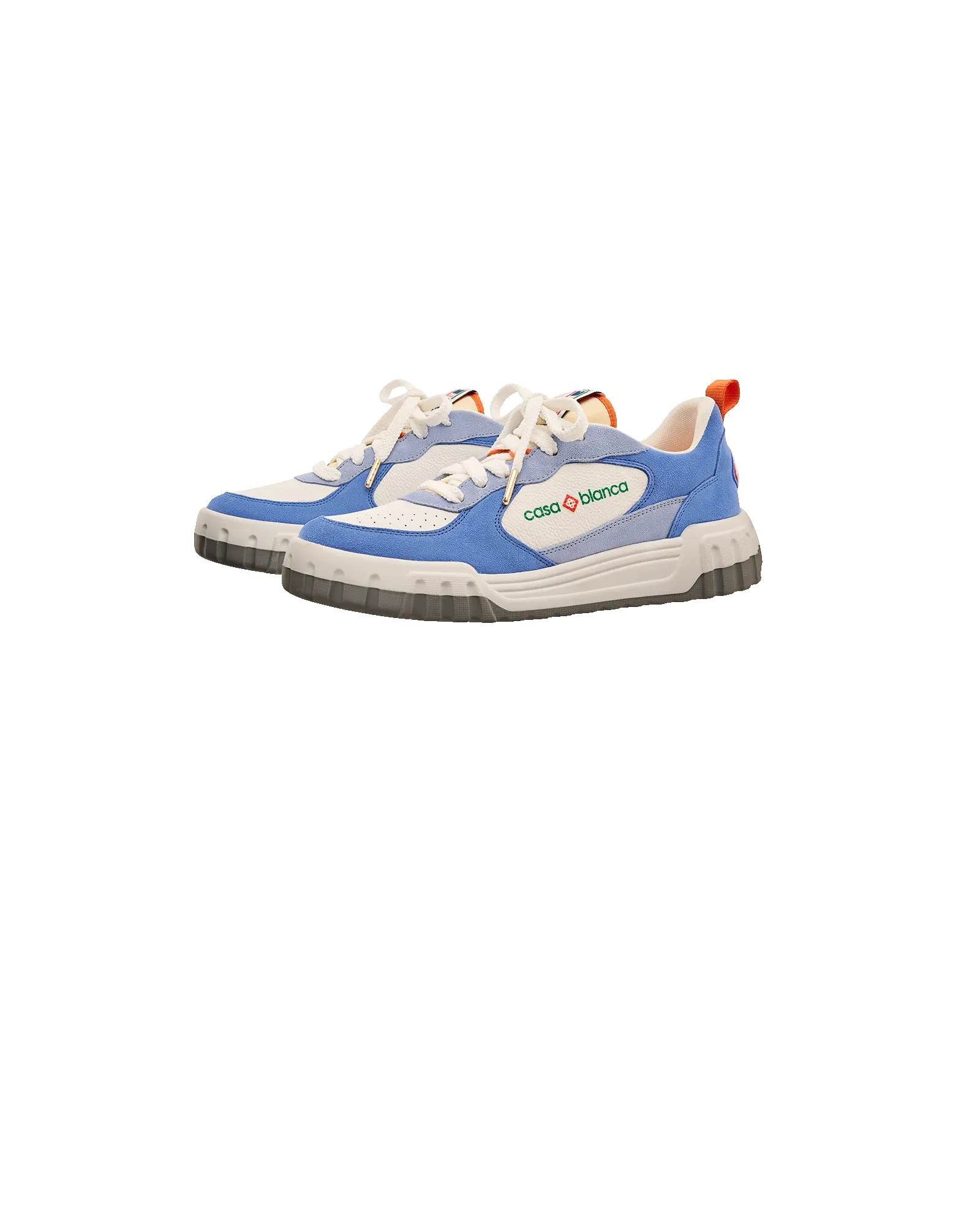 Men's White & Blue Court Sneaker sold by Casablanca product image thumbnail 5