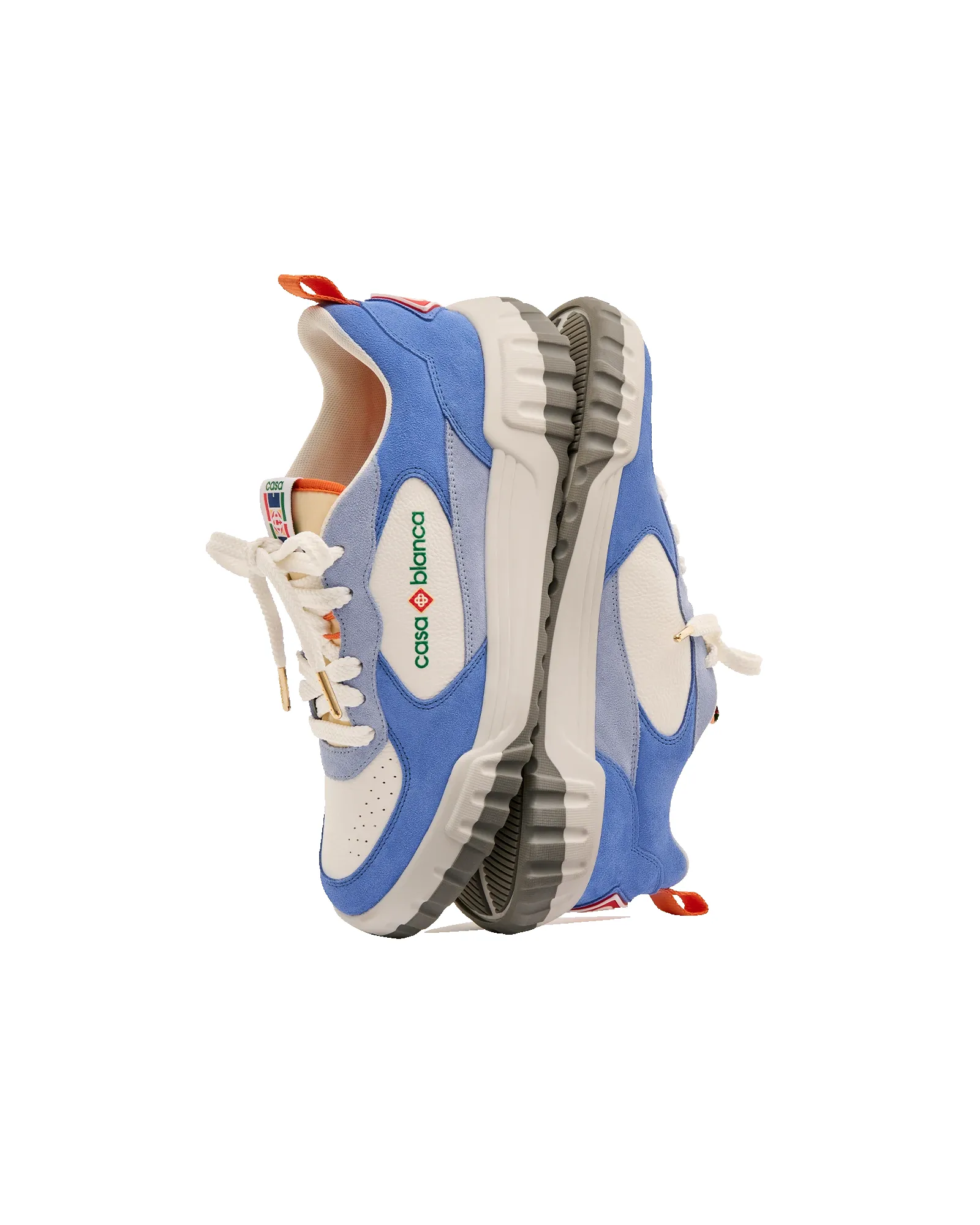 Men's White & Blue Court Sneaker sold by Casablanca product image thumbnail 4