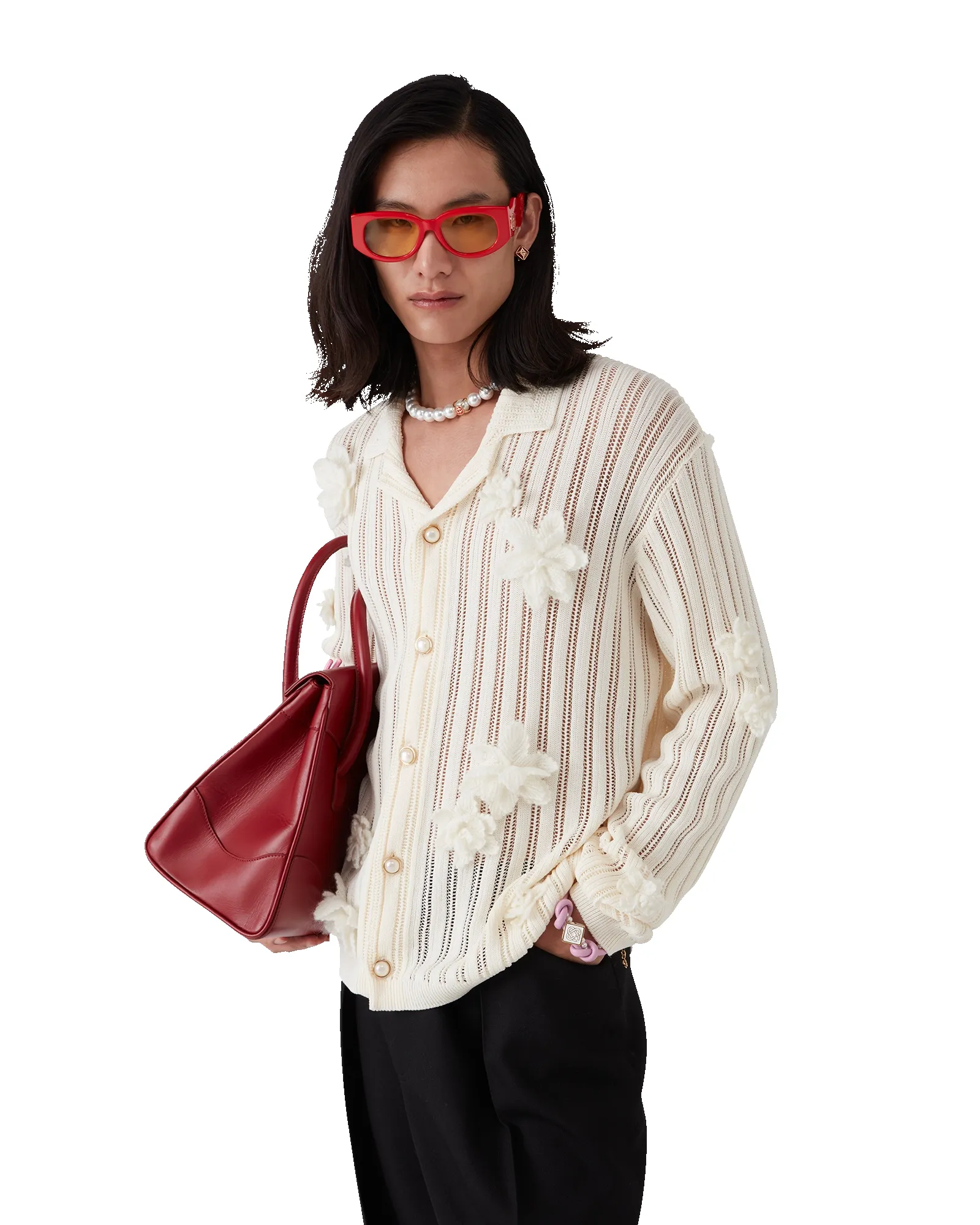 Flower Lace Knit Shirt sold by Casablanca product image thumbnail 4