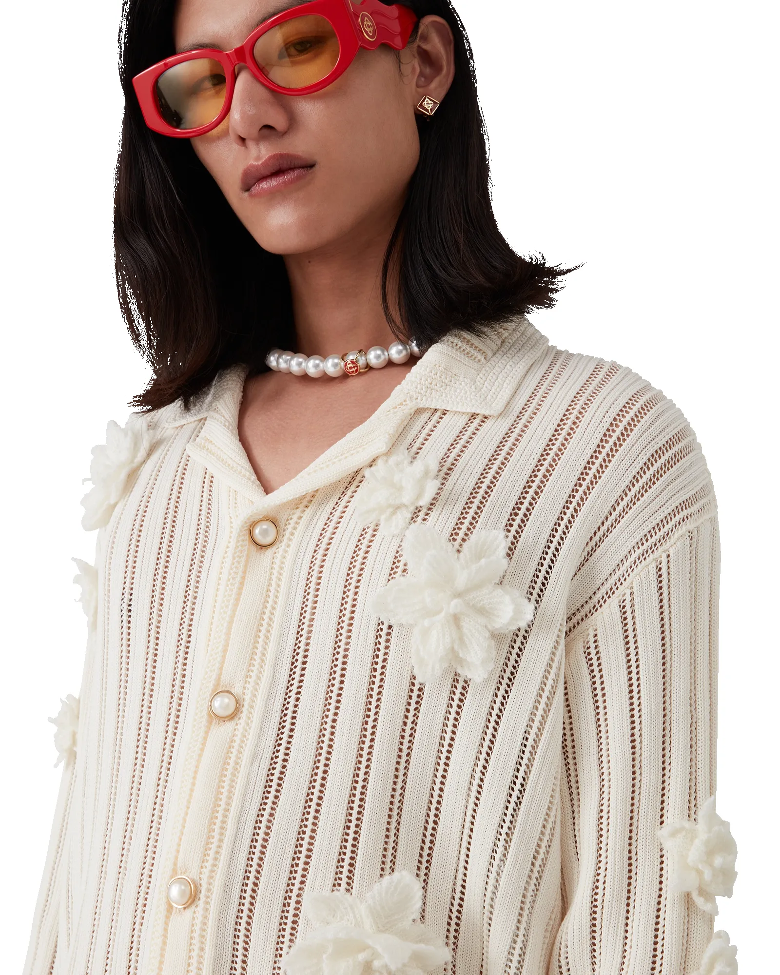 Flower Lace Knit Shirt sold by Casablanca product image thumbnail 5