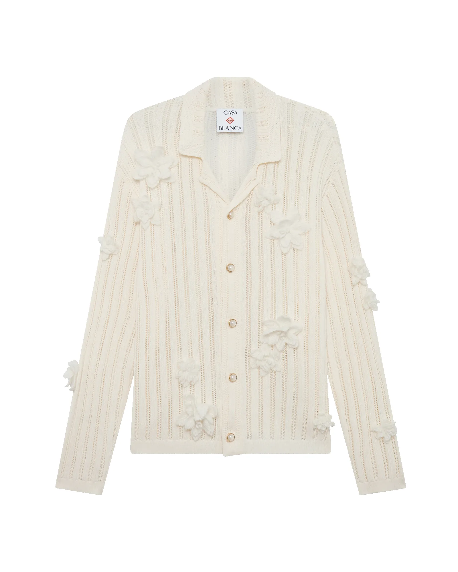 Flower Lace Knit Shirt sold by Casablanca