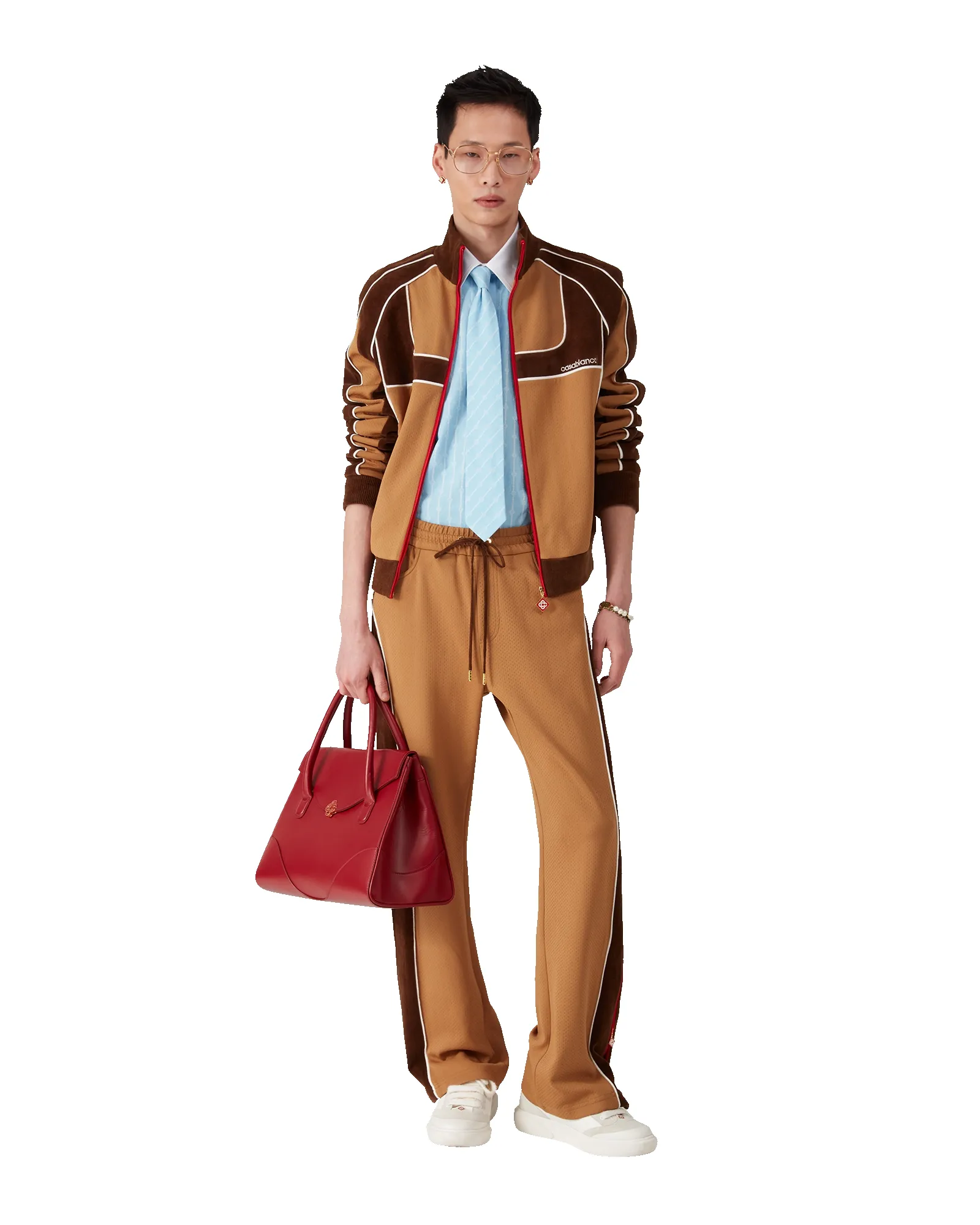 Chenille Panelled Track Jacket sold by Casablanca product image thumbnail 4