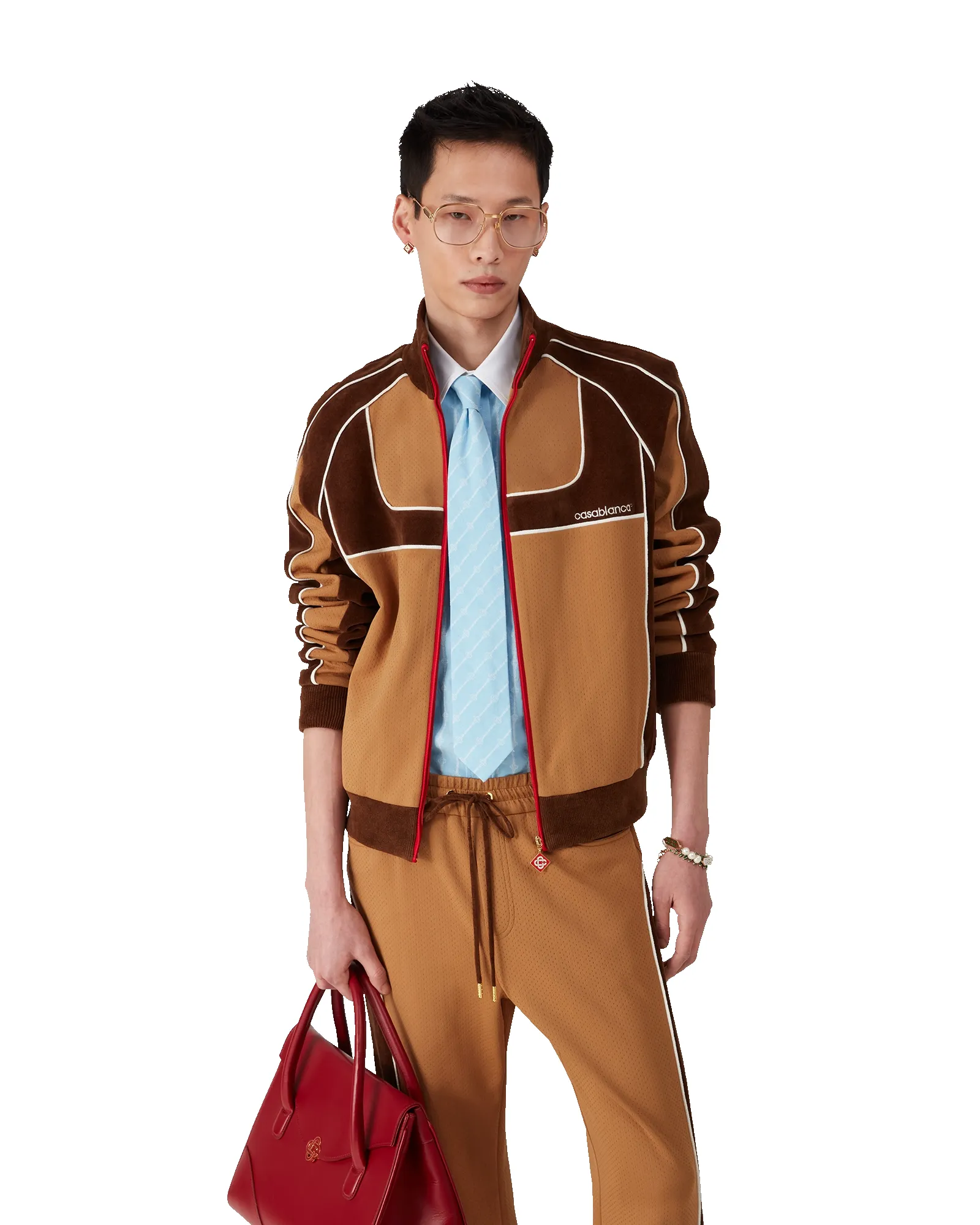 Chenille Panelled Track Jacket sold by Casablanca product image thumbnail 3