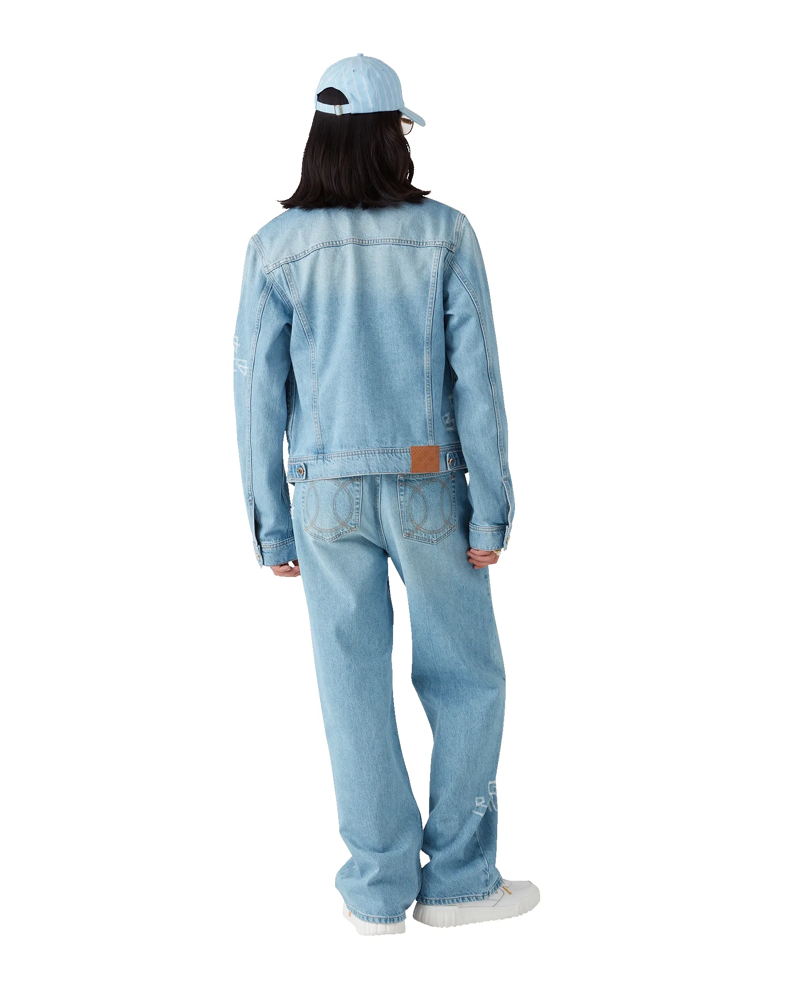 Graffiti Distressed Denim Jacket sold by Casablanca product image thumbnail 3