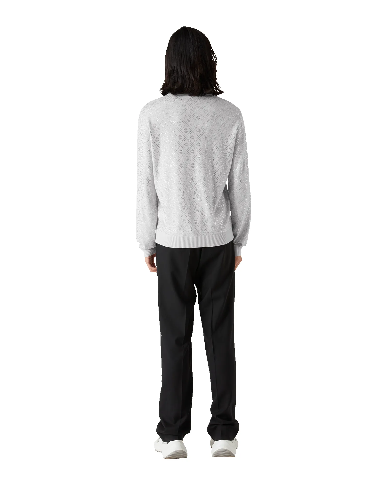 Crystal Monogram Knit Polo Shirt sold by Casablanca product image thumbnail 3