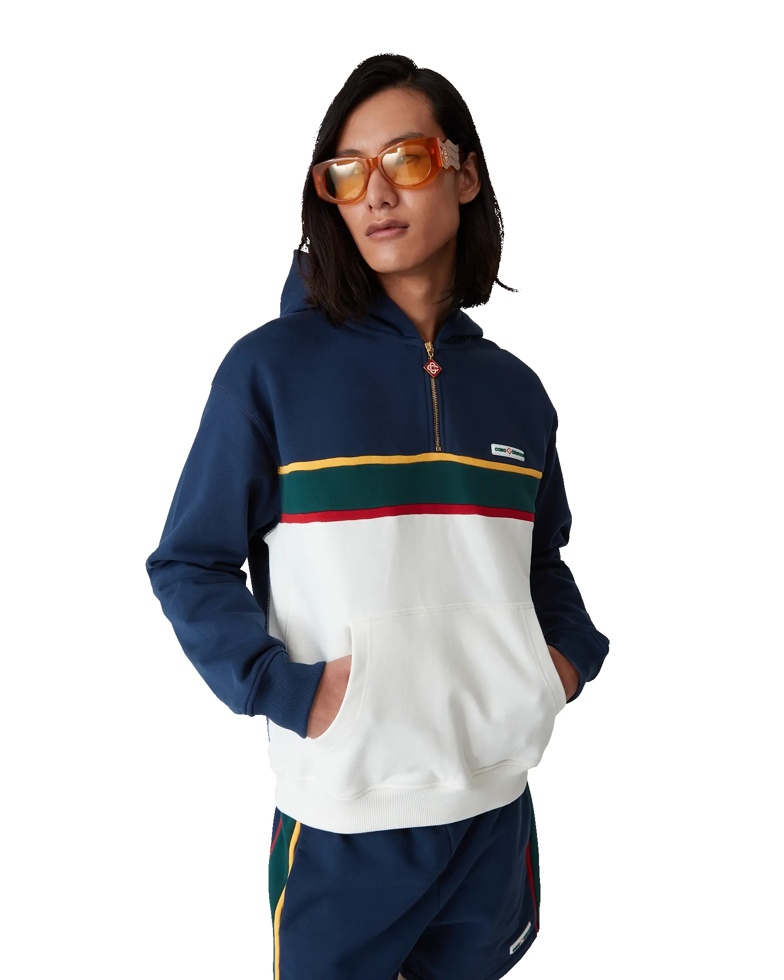 Colourblock Quarter Zip Hooded Sweatshirt sold by Casablanca product image thumbnail 5