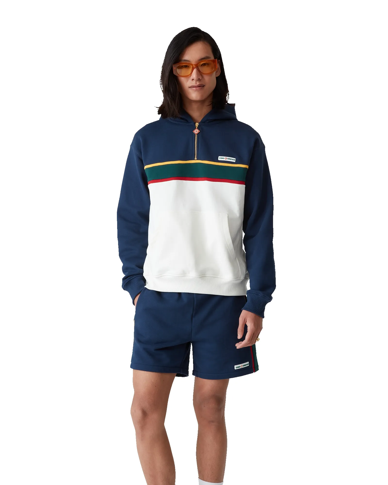 Colourblock Quarter Zip Hooded Sweatshirt sold by Casablanca product image thumbnail 4