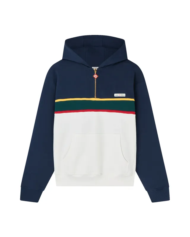 Colourblock Quarter Zip Hooded Sweatshirt sold by Casablanca