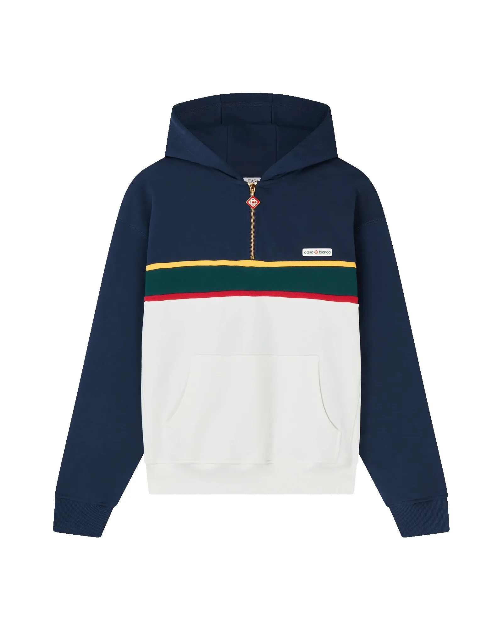 Colourblock Quarter Zip Hooded Sweatshirt sold by Casablanca