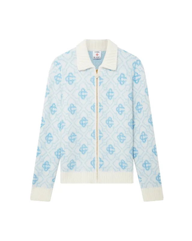 Mohair Monogram Zip Jumper made by Casablanca
