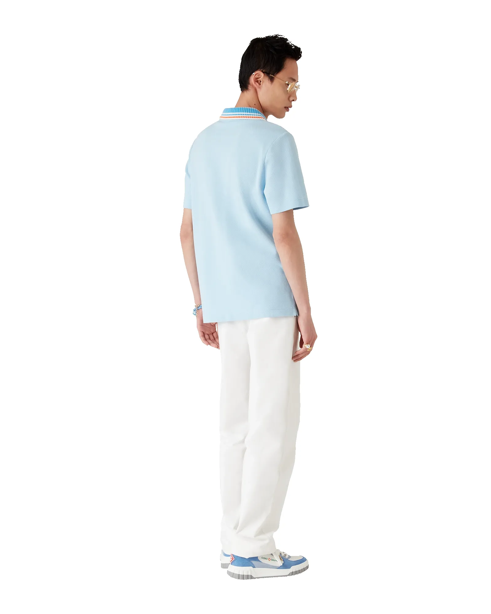 Knit Pique Short Sleeve Polo Shirt sold by Casablanca product image thumbnail 3