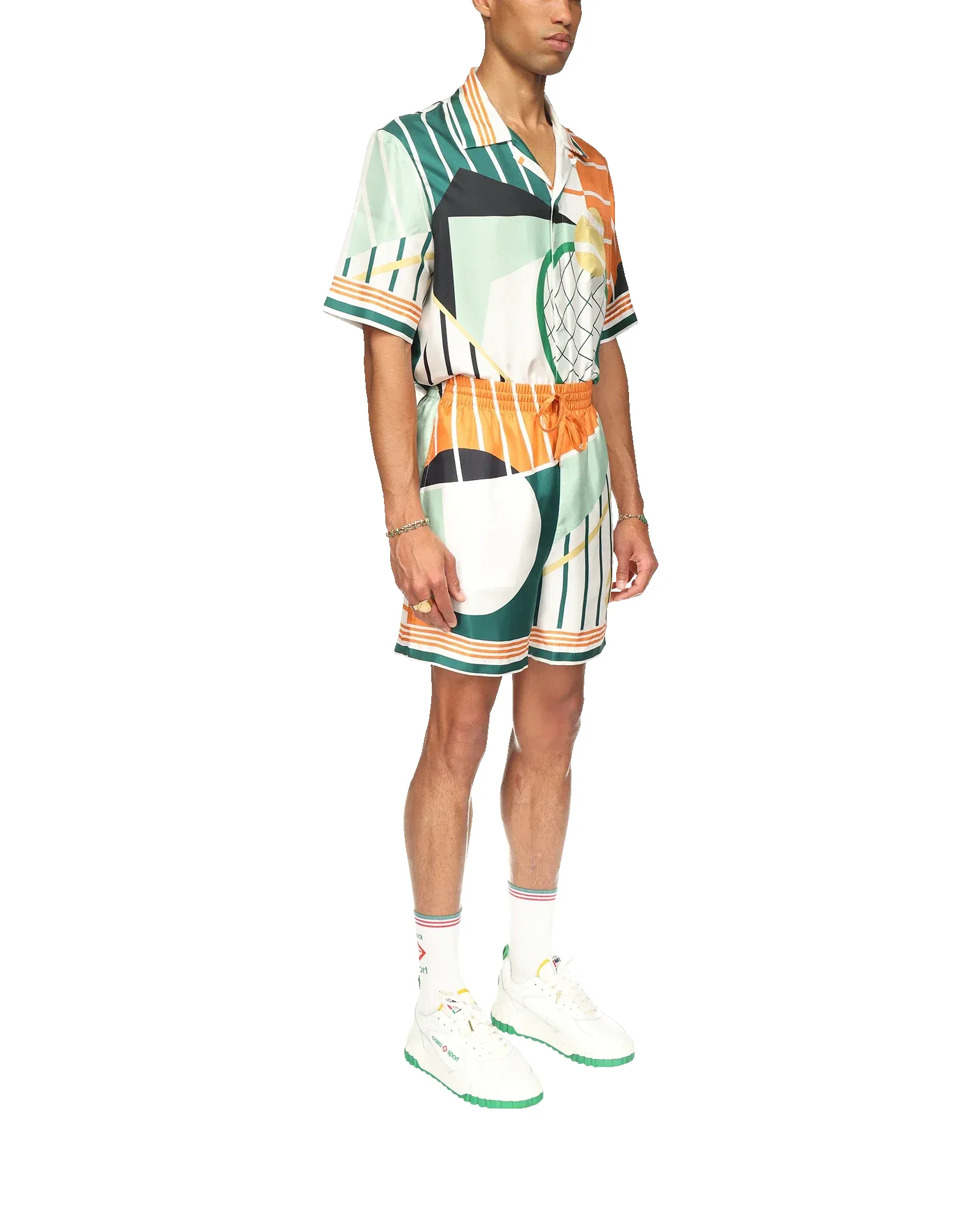 Court Abstrait Silk Shorts sold by Casablanca product image thumbnail 5