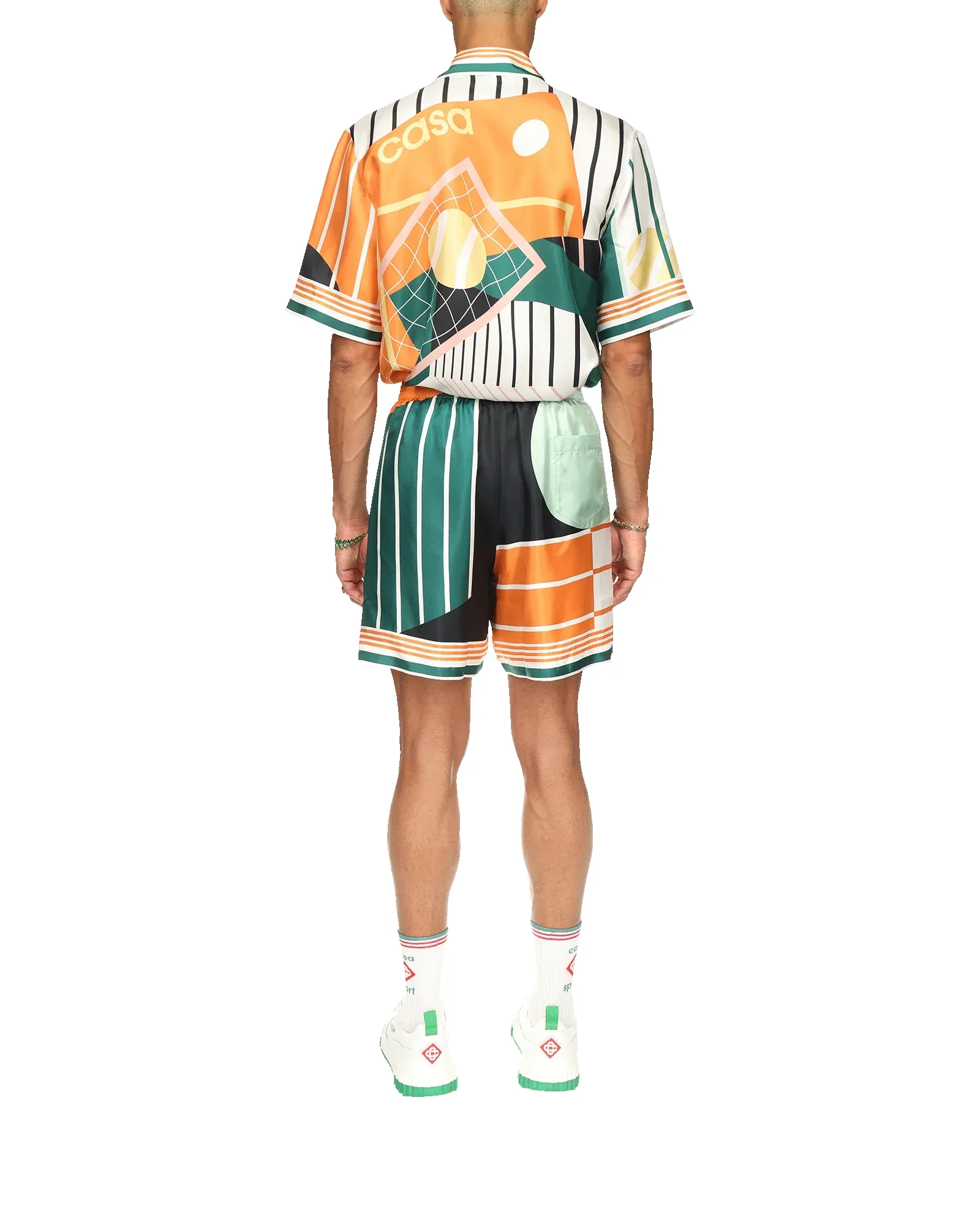 Court Abstrait Silk Shorts sold by Casablanca product image thumbnail 4