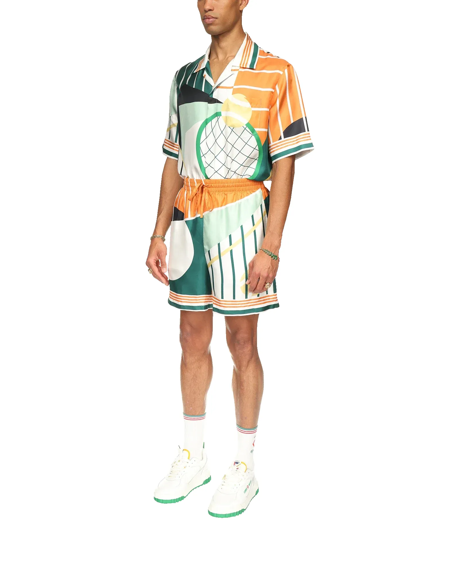 Court Abstrait Silk Shorts sold by Casablanca product image thumbnail 3