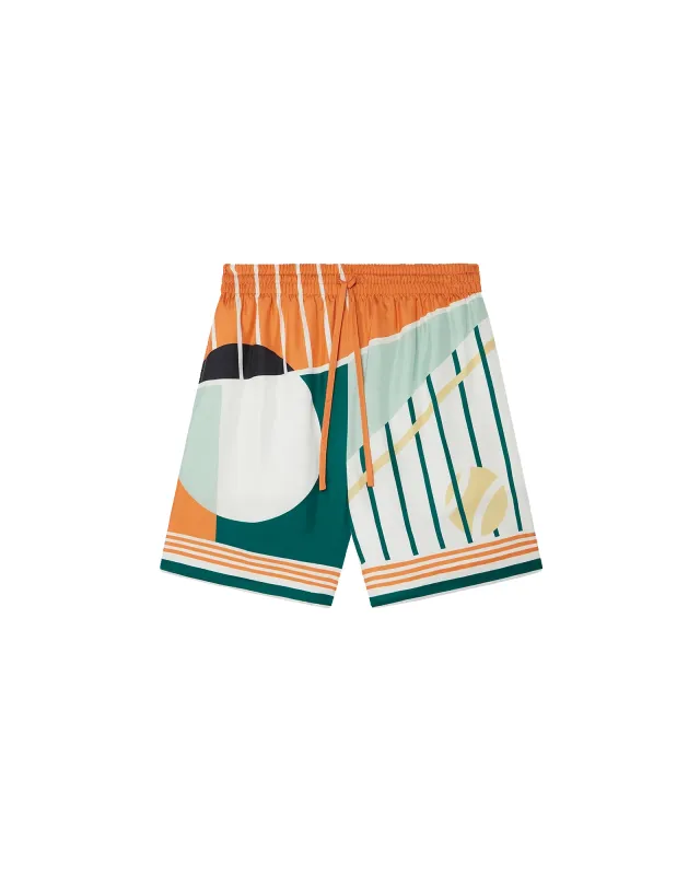 Court Abstrait Silk Shorts sold by Casablanca