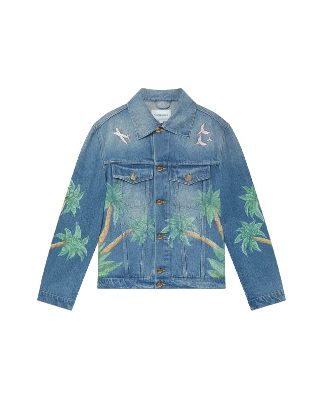Casablanca Tennis Club Denim Jacket sold by Casablanca
