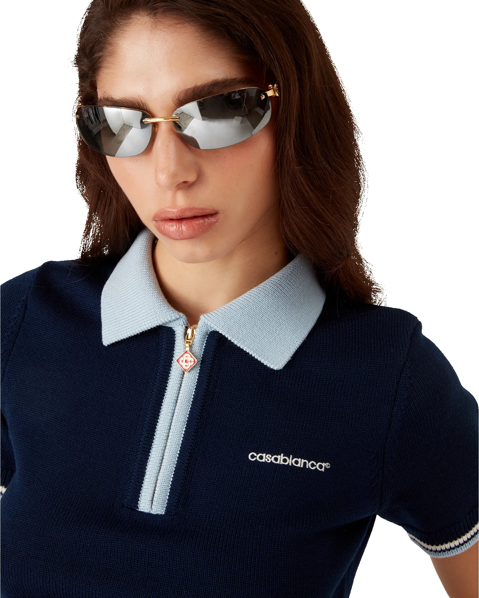 Merino Knit Tennis Polo Shirt sold by Casablanca product image thumbnail 5