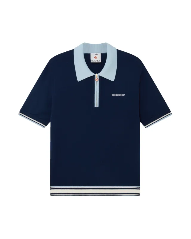 Merino Knit Tennis Polo Shirt sold by Casablanca