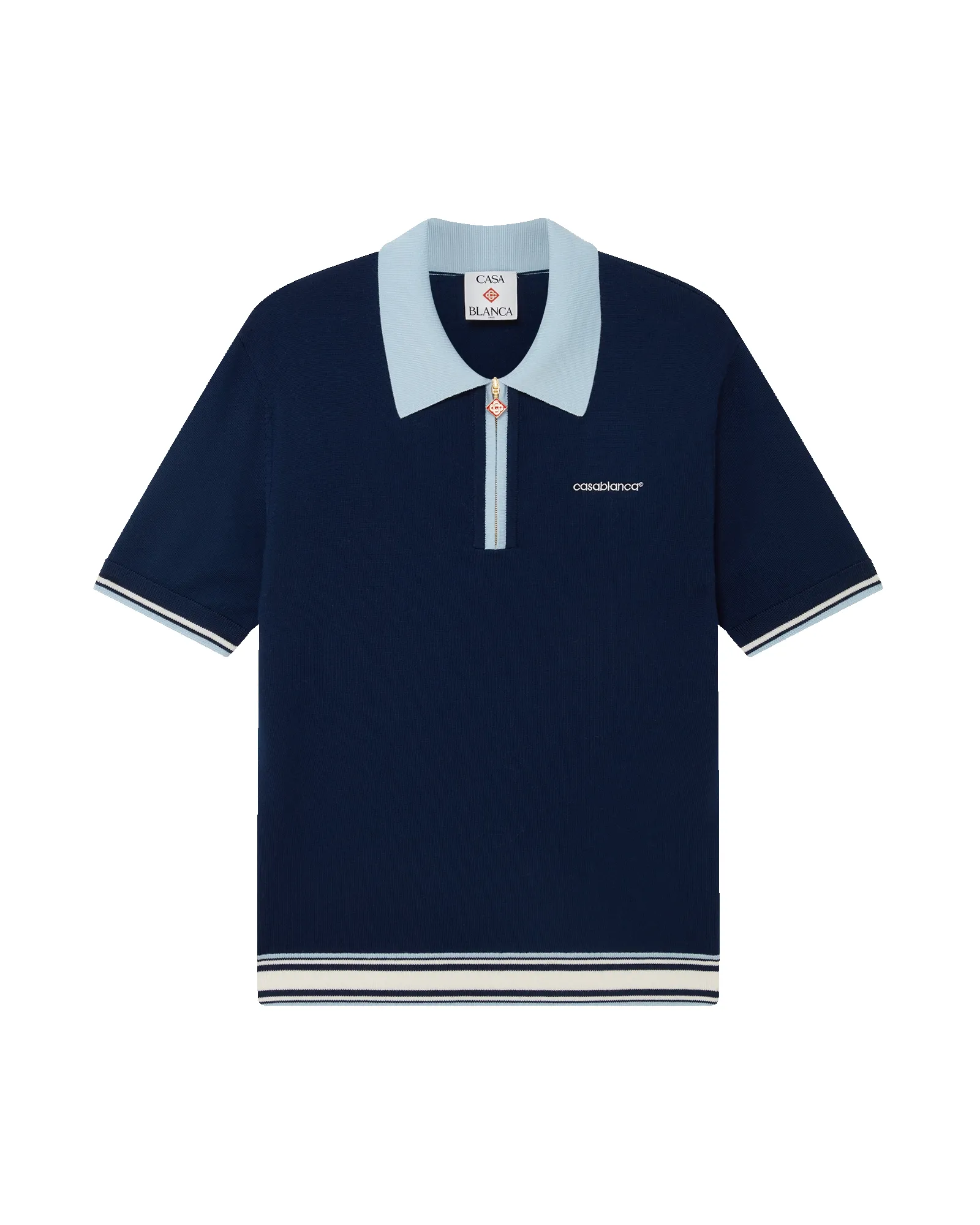 Merino Knit Tennis Polo Shirt sold by Casablanca