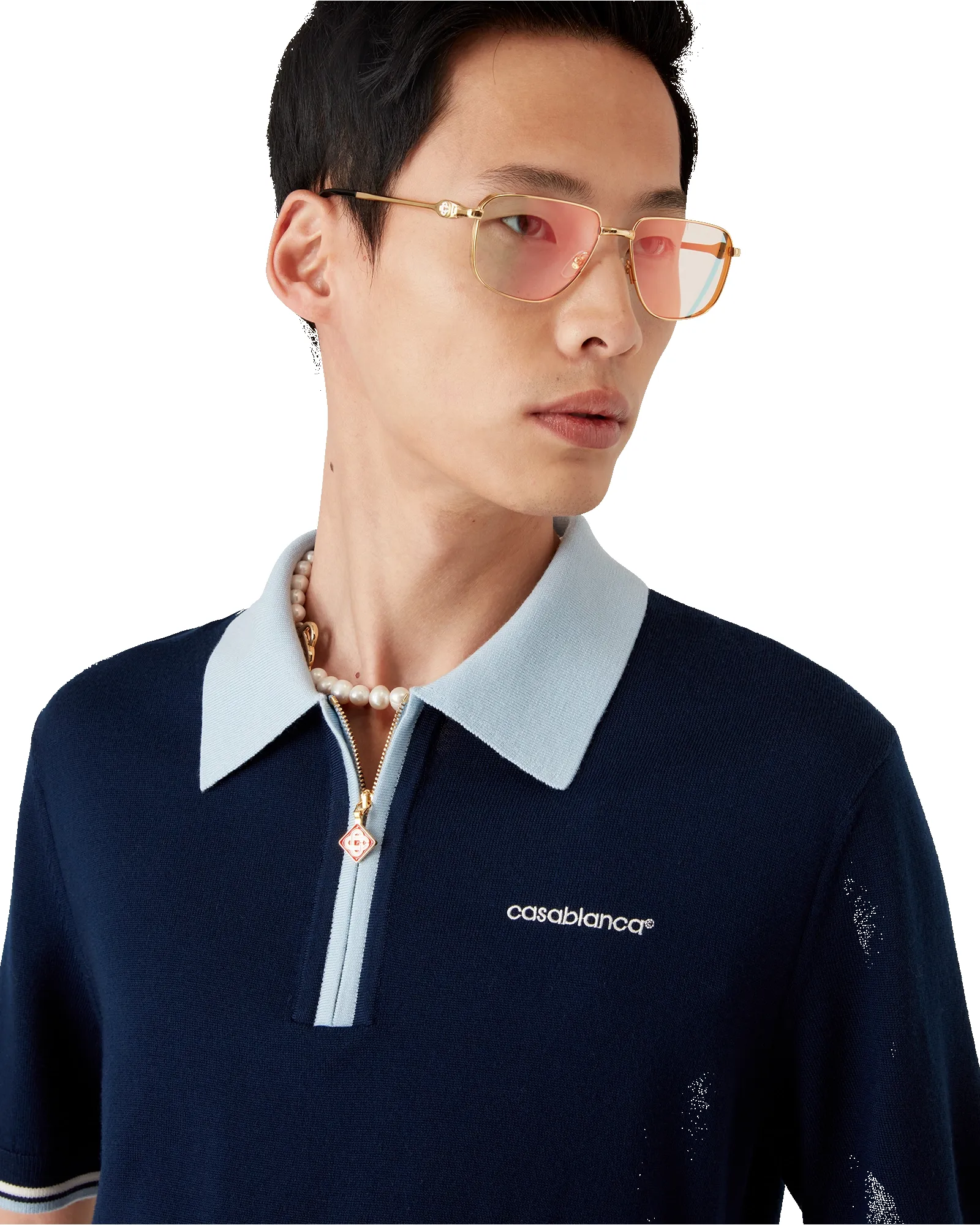 Merino Knit Tennis Polo Shirt sold by Casablanca product image thumbnail 5