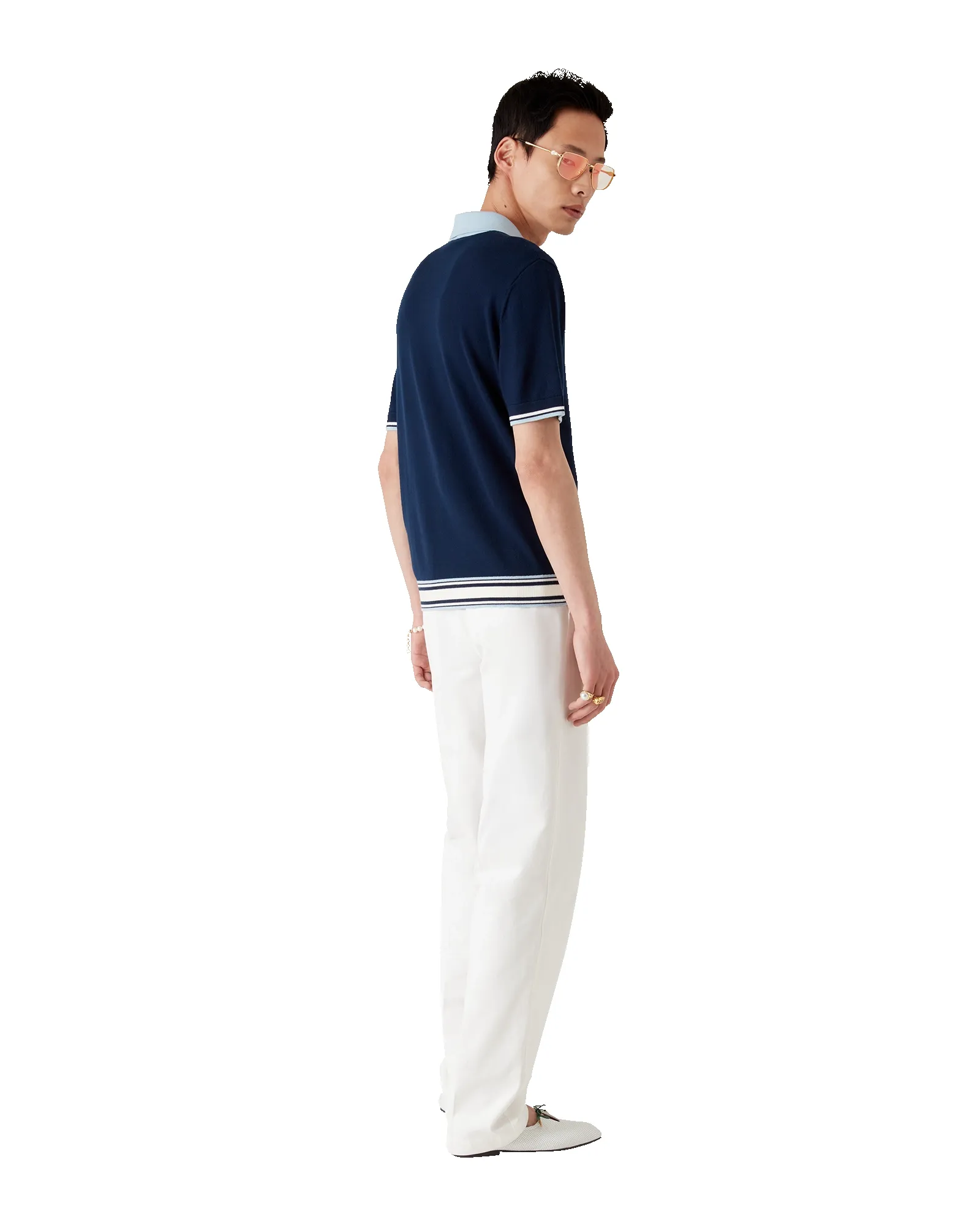 Merino Knit Tennis Polo Shirt sold by Casablanca product image thumbnail 3