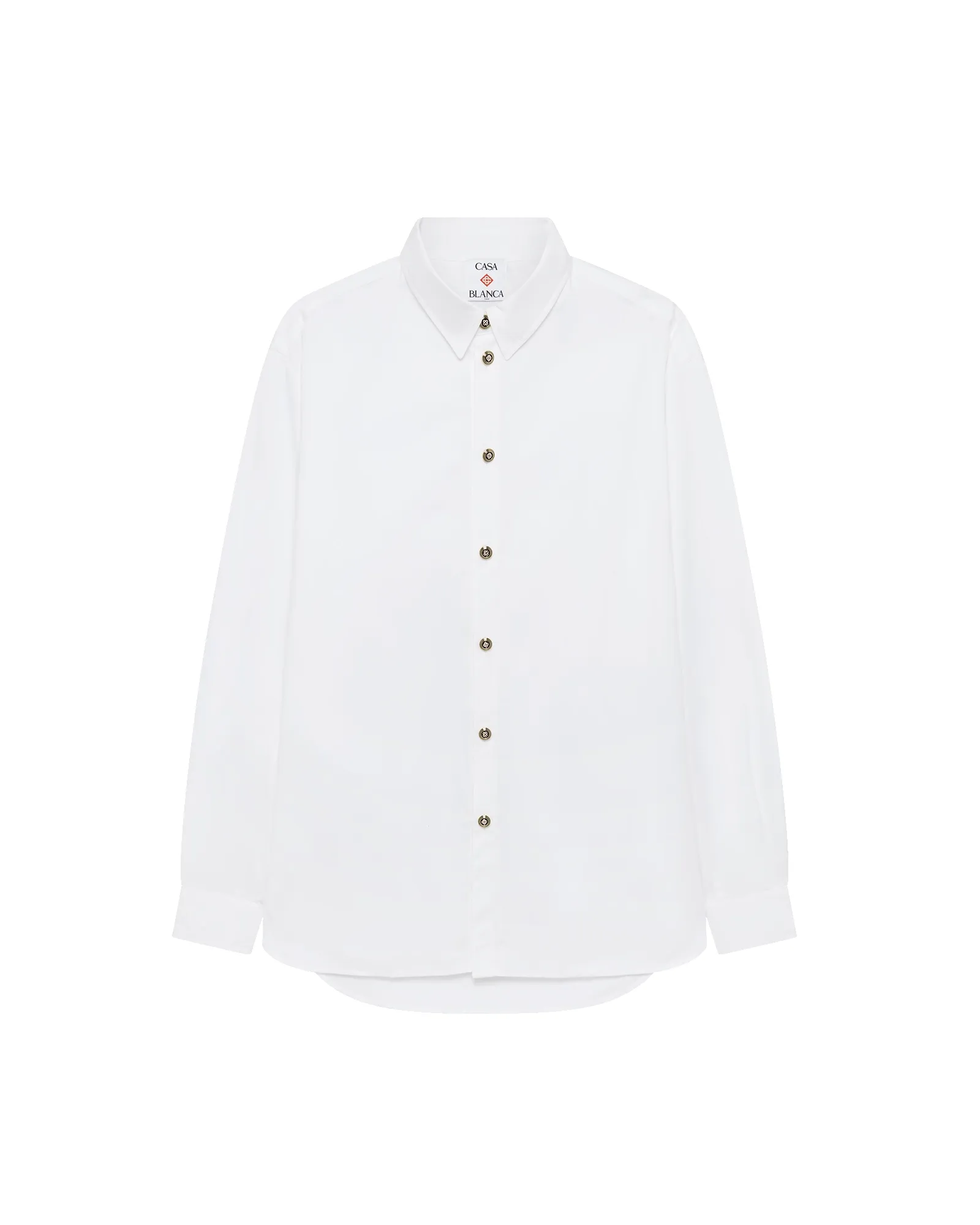 White Cotton Long Sleeve Shirt sold by Casablanca