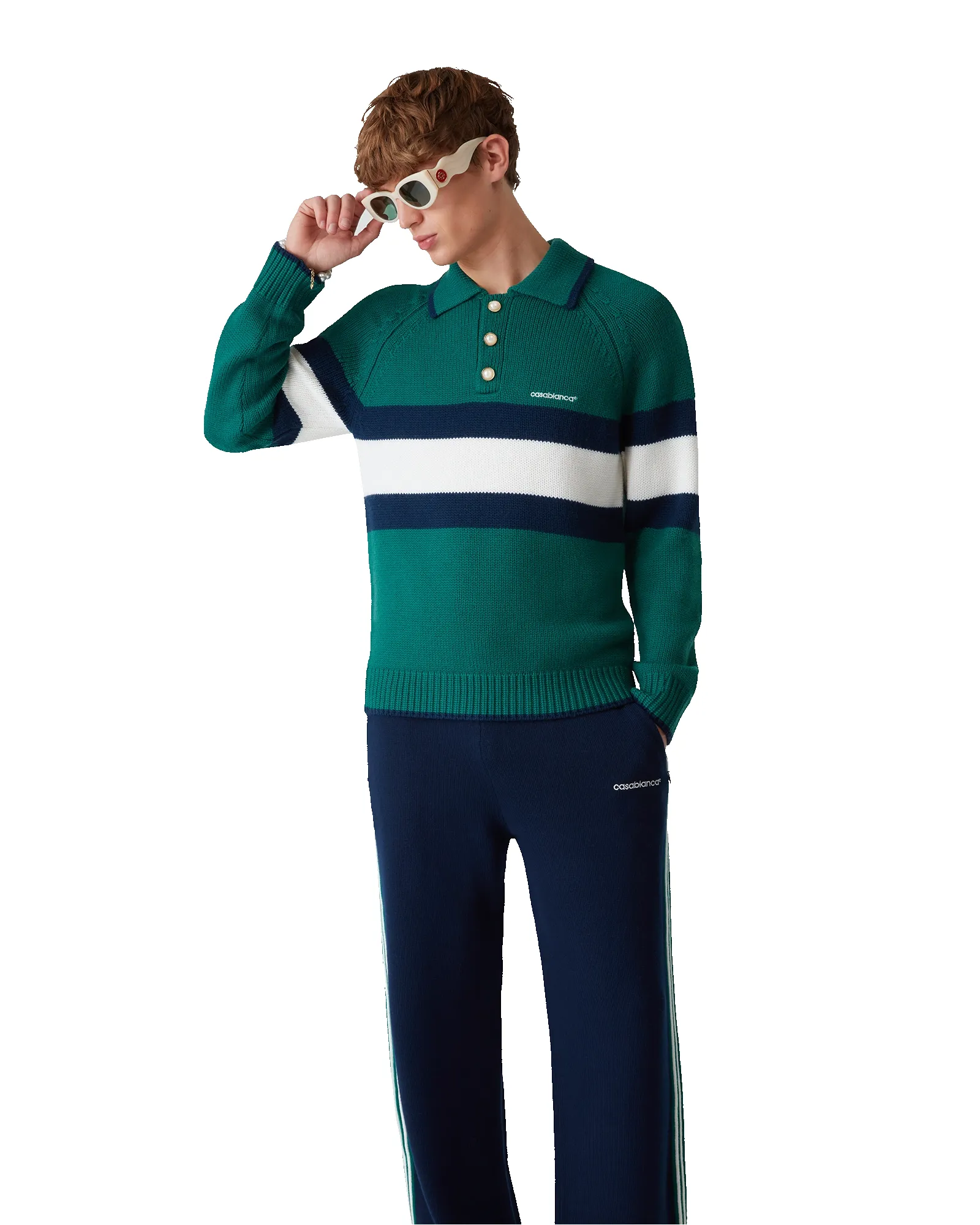 Colourblock Polo Shirt sold by Casablanca product image thumbnail 4