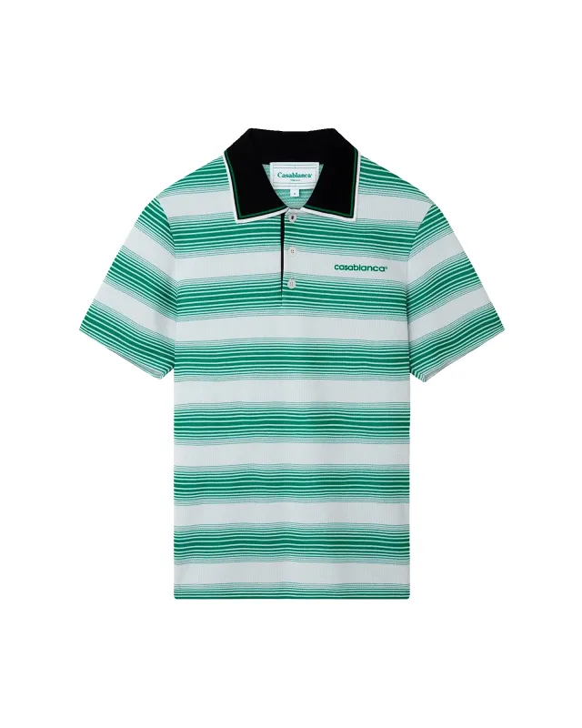 Gradient Stripe Polo Shirt sold by Casablanca
