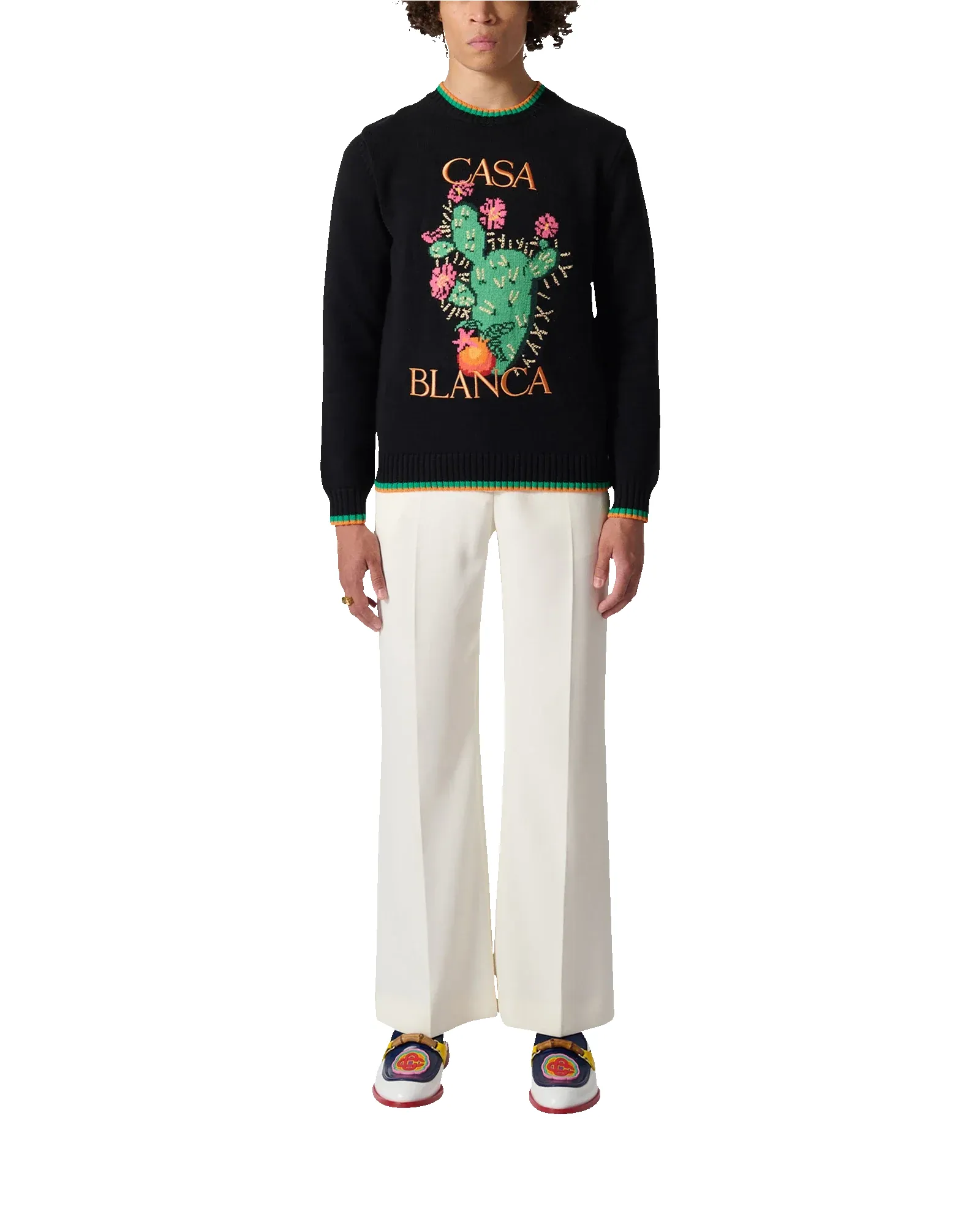 Cactus Et Orange Intarsia Sweater sold by Casablanca product image thumbnail 3