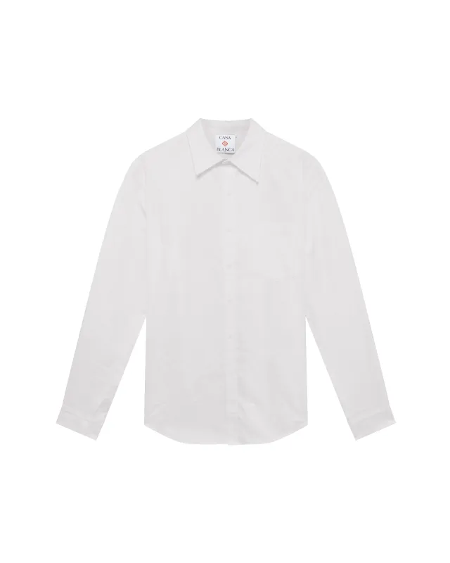 Cotton Monogram Jacquard Oxford Shirt sold by Casablanca