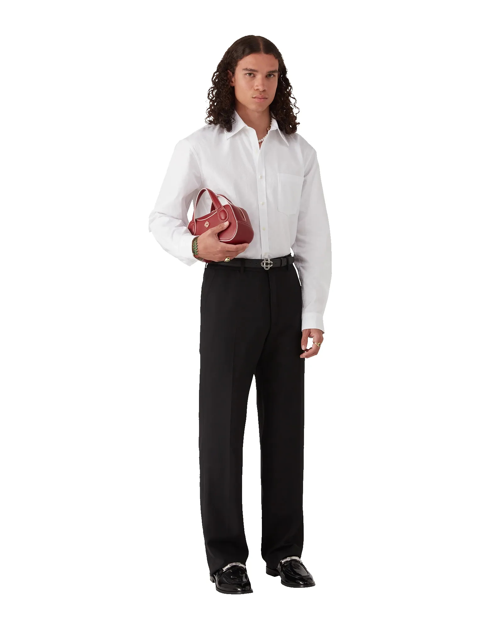 Cotton Monogram Jacquard Oxford Shirt sold by Casablanca product image thumbnail 2