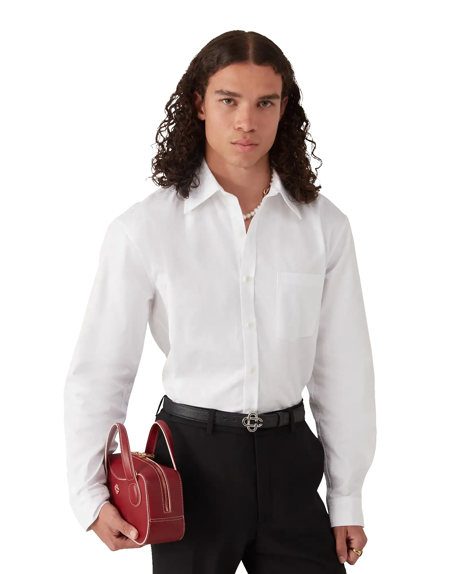 Cotton Monogram Jacquard Oxford Shirt sold by Casablanca product image thumbnail 4