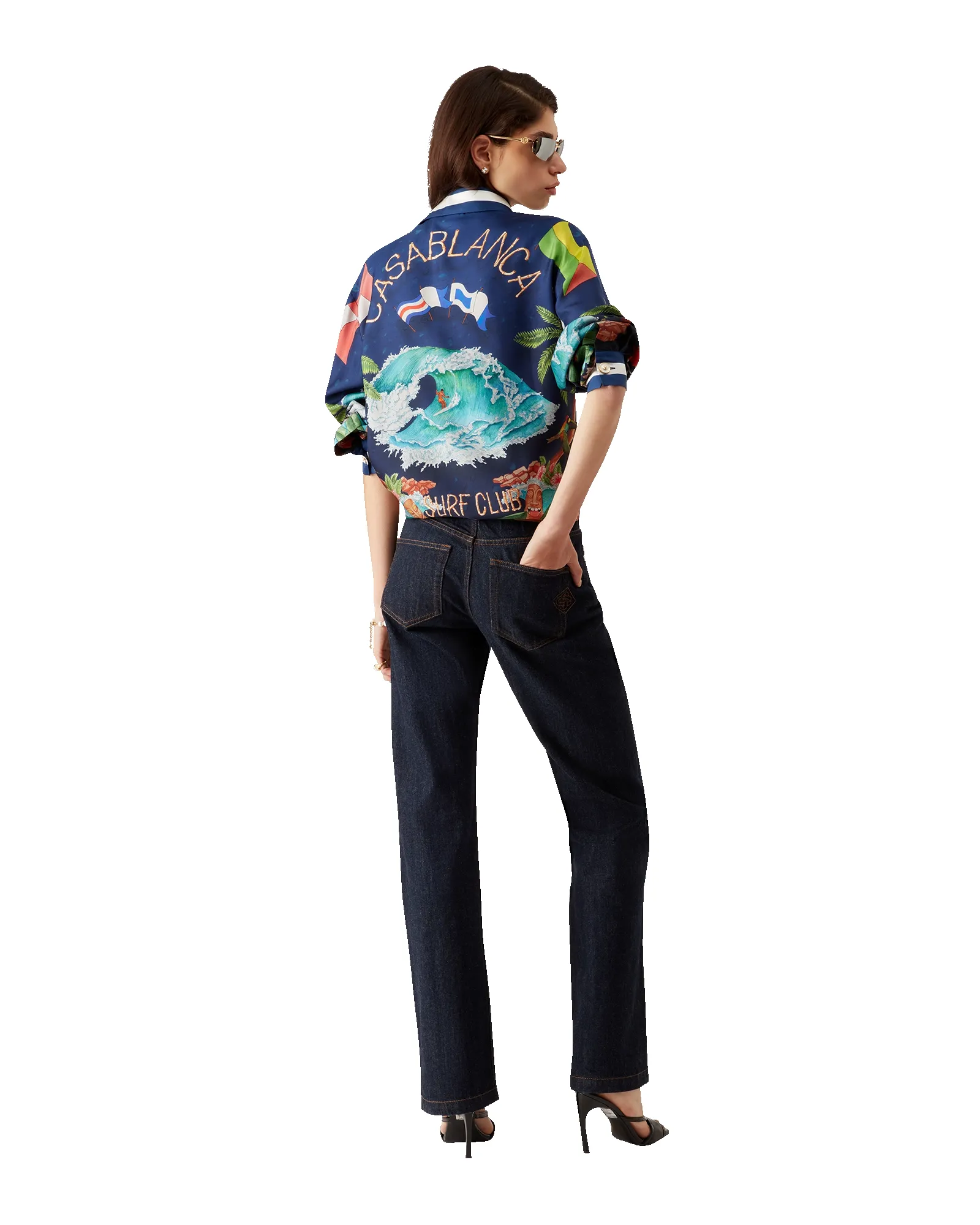 Casablanca Surf Club Long Sleeve Silk Shirt sold by Casablanca product image thumbnail 4