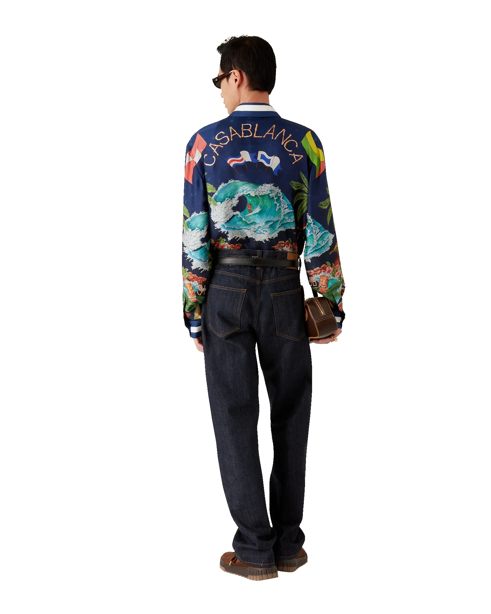 Casablanca Surf Club Long Sleeve Silk Shirt sold by Casablanca product image thumbnail 5