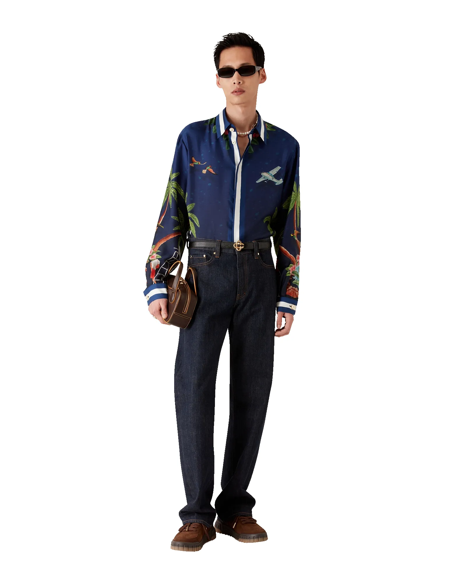 Casablanca Surf Club Long Sleeve Silk Shirt sold by Casablanca product image thumbnail 3