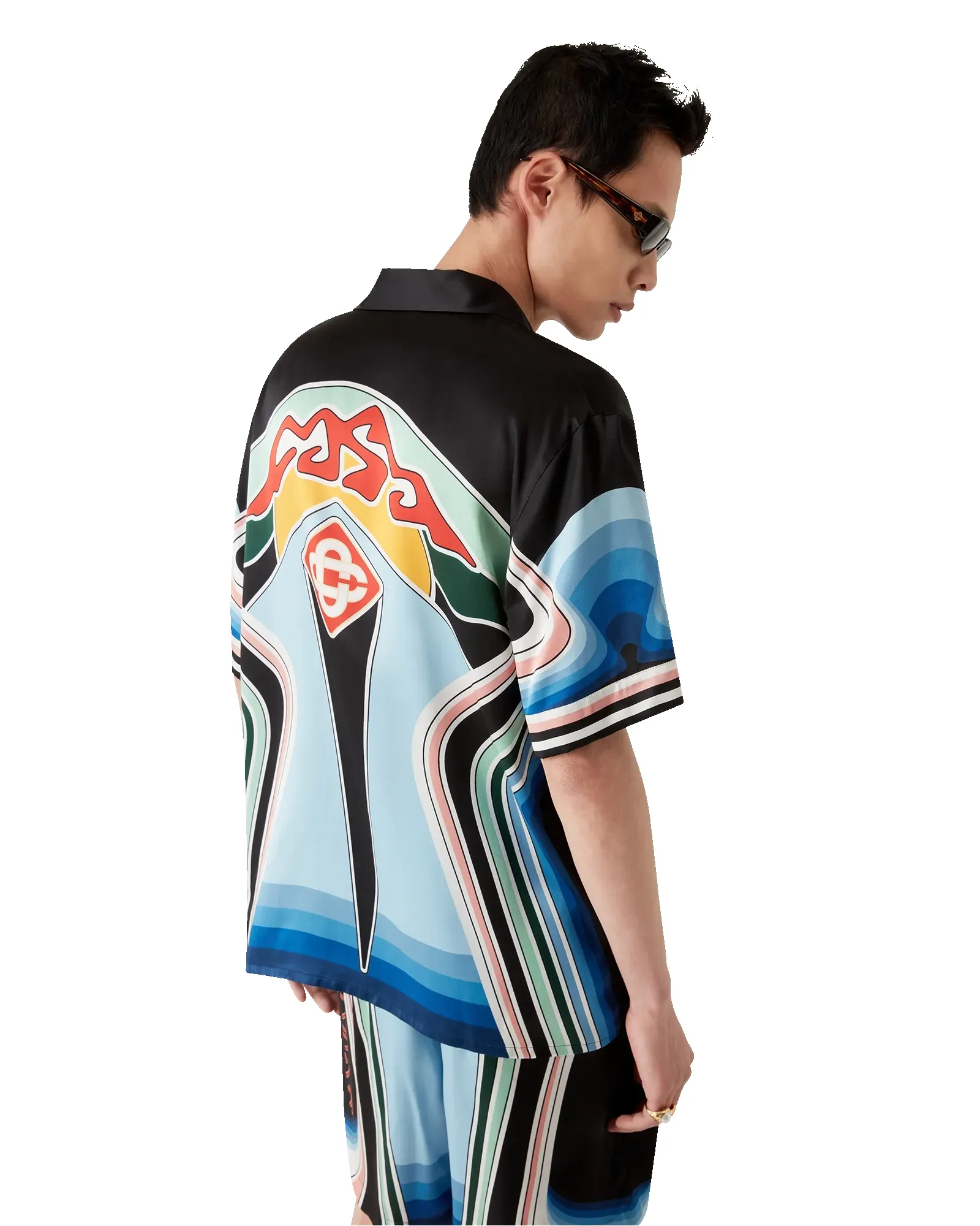 Graphic Mountain Short Sleeve Silk Shirt sold by Casablanca product image thumbnail 4