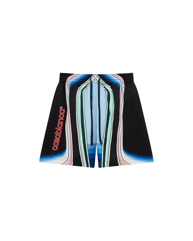 Graphic Mountain Silk Shorts sold by Casablanca