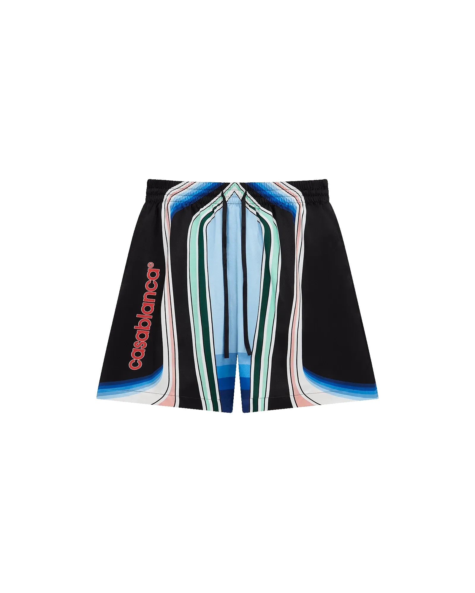 Graphic Mountain Silk Shorts sold by Casablanca